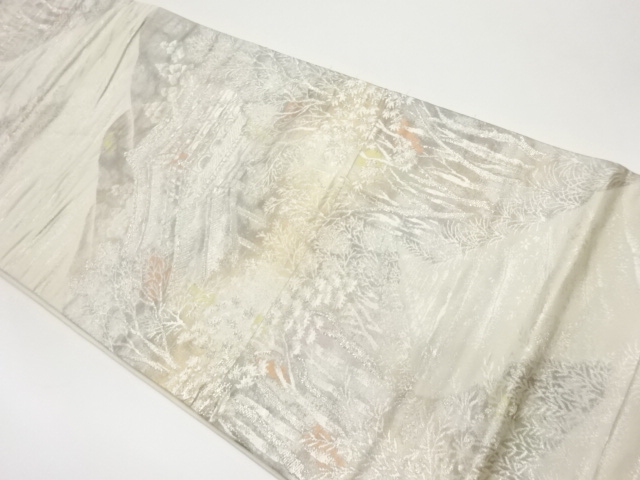 JAPANESE FUKURO OBI / WOVEN SCENERY OF TREES風景